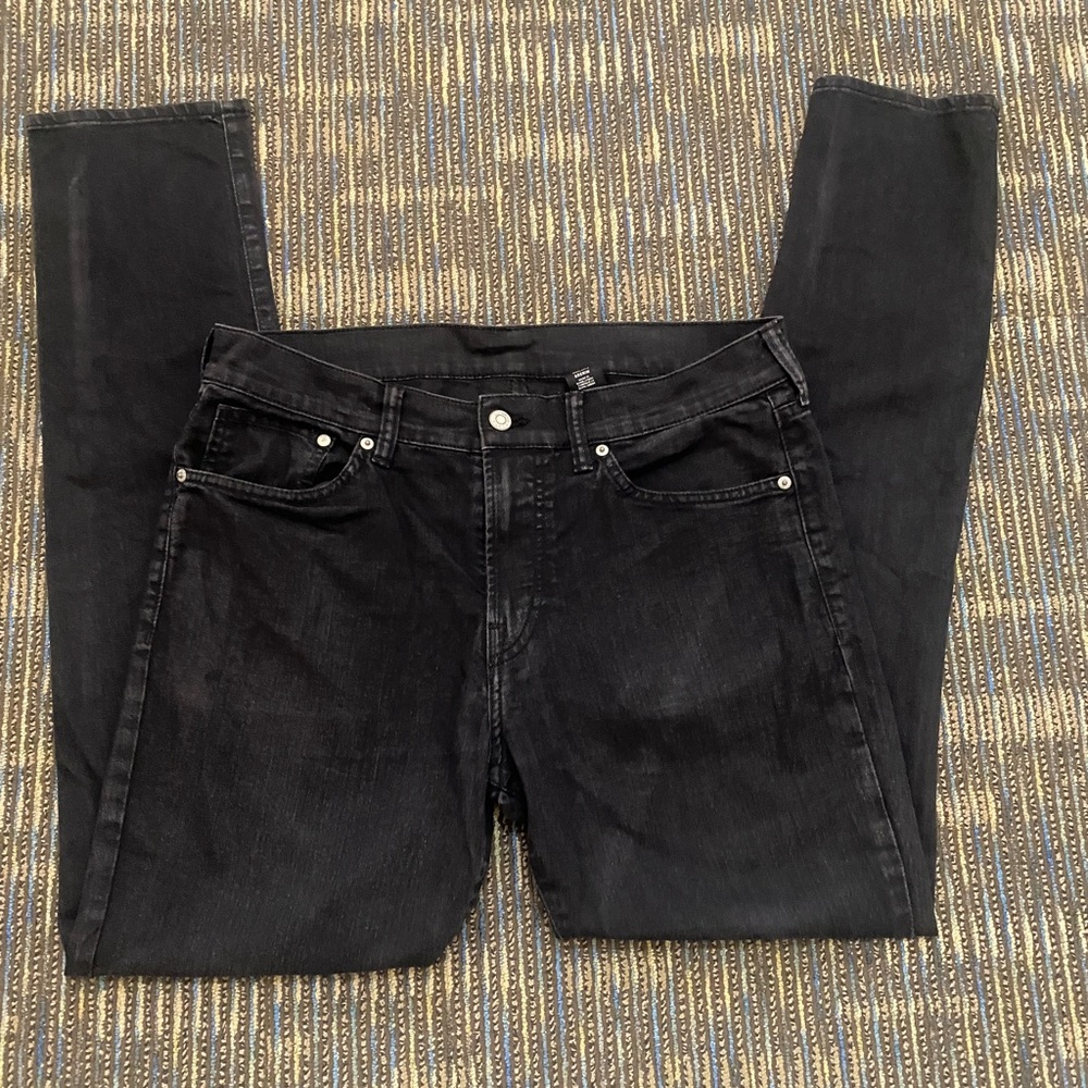 Mens Black Denim jeans, Size 34